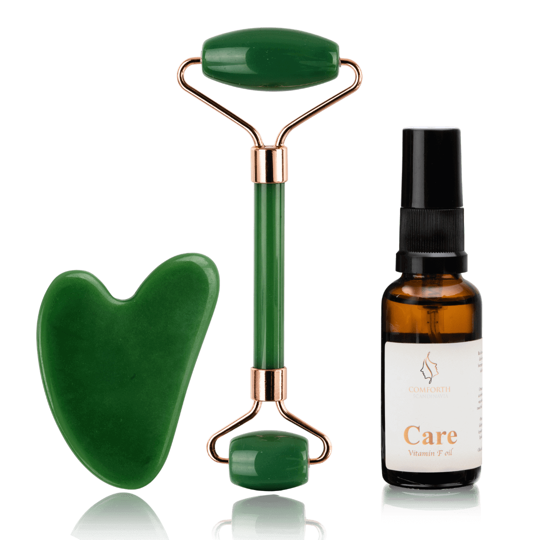 Set Gua Sha + Aceite de Vitamina F